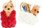 Toi-Toys Pluchen Chihuahua Hond In Blingbling Handtas Assorti