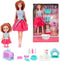 Toi-toys Tienerpop Met Kind En Hond Meisjes Rubber Roze