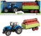 Toi-toys Tractor Met Oplegger Blauw 20 Cm