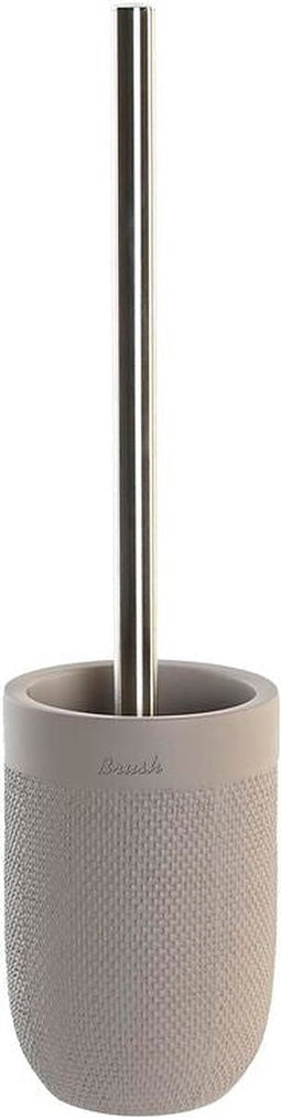 Toiletborstel DKD Home Decor 10 x 10 x 37 cm Grijs Cement Roestvrij staal