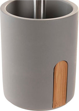 Toiletborstel DKD Home Decor 9,5 X 9,5 X 36,5 CM Natuurlijk Grijs Cement