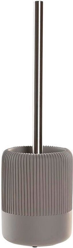 Toiletborstel DKD Home Decor Grijs Cement Roestvrij staal (11 X 11 X 36,5 CM)