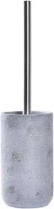 Toiletborstel DKD Home Decor Grijs Zilverkleurig Roestvrij staal Cement Scandi 10 x 10 x 40 cm