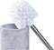 Toiletborstel DKD Home Decor Grijs Zilverkleurig Roestvrij staal Cement Scandi 10 x 10 x 40 cm