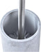 Toiletborstel DKD Home Decor Grijs Zilverkleurig Roestvrij staal Cement Scandi 10 x 10 x 40 cm