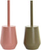 Toiletborstel DKD Home Decor Roze 12 x 12 x 34,5 cm Groen polyestyreen (2 Stuks)
