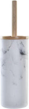 Toiletborstel DKD Home Decor Wit Natuurlijk Metaal Hars Natuurlijk rubber Marmer Scandi 30 x 40 cm 10,3 x 10,3 x 38 cm
