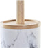 Toiletborstel DKD Home Decor Wit Natuurlijk Metaal Hars Natuurlijk rubber Marmer Scandi 30 x 40 cm 10,3 x 10,3 x 38 cm