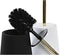 Toiletborstel DKD Home Decor Wit Zwart Roestvrij staal polyestyreen 12 x 12 x 34,5 cm (2 Stuks)