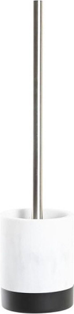 Toiletborstel DKD Home Decor Wit Zwart Wit/Zwart Metaal Hars Roestvrij staal Marmer Modern 30 x 40 cm 10 x 10 x 37,4 cm