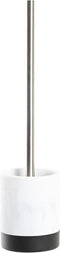 Toiletborstel DKD Home Decor Wit Zwart Wit/Zwart Metaal Hars Roestvrij staal Marmer Modern 30 x 40 cm 10 x 10 x 37,4 cm