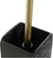 Toiletborstel DKD Home Decor Zwart Gouden Metaal Hars Marmer 9,5 x 9,5 x 37 cm