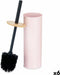 Toiletborstel Roze Metaal Bamboe Plastic 9,5 X 27 X 9,5 cm (6 Stuks)