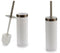 Toiletborstel Wit Zilverkleurig Plastic 9,5 x 38,5 x 9,5 cm (6 Stuks)