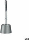 Toiletborstel Zilverkleurig Plastic 13 x 36,5 x 13 cm (24 Stuks)