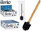 Toiletborstel Zwart Bruin Bamboe (8 x 35,5 x 8 cm) (24 Stuks)