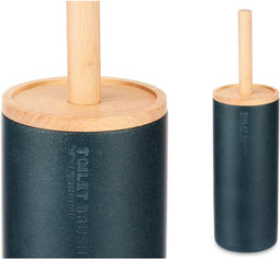 Toiletborstel Zwart Hout Hars 10,2 x 38 x 10,2 cm (4 Stuks)