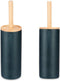 Toiletborstel Zwart Hout Hars 10,2 x 38 x 10,2 cm (4 Stuks)