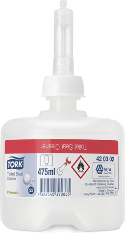 Toiletbrilreiniger Tork S2 tbv dispensersystemen premium 475ml 420302 | 8 stuks