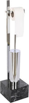 Toiletpapierhouder met borstelstandaard DKD Home Decor MDF Staal (18 x 119 x 70 cm)