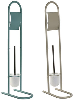 Toiletrolhouder Home ESPRIT Wit Turkoois Metaal 30 x 16 x 78,5 cm (2 Stuks)