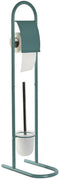 Toiletrolhouder Home ESPRIT Wit Turkoois Metaal 30 x 16 x 78,5 cm (2 Stuks)