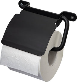 Toiletrolhouder - IXI toiletrolhouder met klep - Zwart