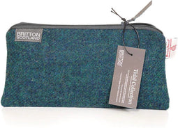 Toilettas Blauwgroen gemêleerd - Harris Tweed - Amy Britton