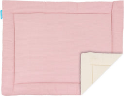 ToiToiKids boxkleed wafel - Ecru/Roze