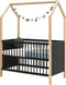 ToiToiKids Homy bed 60x120 - Mat Zwart/Naturel