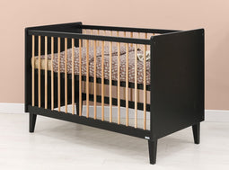 ToiToiKids Xem bed 60x120 - Mat Zwart/Eiken