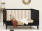 ToiToiKids Xem bedbank 70x140 - Mat Zwart/Eiken