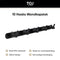 TOJ 10 Haaks Wandkapstok – 40cm - Muur / Wand Kapstok - Hangende Design Muurkapstok - Handdoekrek - RVS - Mat Zwart