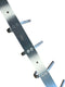 TOJ 16 Haaks Wandkapstok – 62cm - Muur / Wand Kapstok - Hangende Design Muurkapstok - Handdoekrek - RVS - Zilver