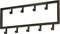 TOJ 9 Haaks Wandkapstok – 50cm - Muur / Wand Kapstok - Hangende Design Muurkapstok - Handdoekrek - RVS - Mat Zwart