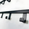 TOJ 9 Haaks Wandkapstok – 50cm - Muur / Wand Kapstok - Hangende Design Muurkapstok - Handdoekrek - RVS - Mat Zwart