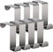 TOJ Deurhaken Set van 8 Stuks - Keukenkast / Deur Kapstokhaken - Ophanghaken - Deurkapstok - 5KG Belastbaar - RVS - Zilver