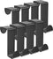 TOJ Deurhaken Set van 8 Stuks - Keukenkast / Deur Kapstokhaken - Ophanghaken - Deurkapstok - 5KG Belastbaar - RVS - Mat Zwart