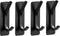 TOJ Zelfklevende Kapstokhaken - Ophanghaken - Muur / Kapstok Haken - Muurhaken - Set Van 4 Stuks – Incl. Plakstrip - Mat Zwart