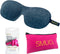 SMUG 3D Slaapmasker met Roze Oordopjes en Opbergzakje - 100% Verduisterend - Ergonomisch Oogmasker - Dark Grey Marl