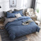 omkeerbare 1 persoons blauw/grijs dekbedovertrekset 135-200 cm van microvezel met ritssluiting met 2 kussenslopen 80 x 80 cm