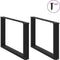 vidaXL - Salontafelpoten - 2 - st - U-vormig - 60x(42-43) - cm - staal - zwart
