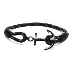 Tom Hope Classic Triple Black One Armband TM0181 (Lengte: 19.00 cm)