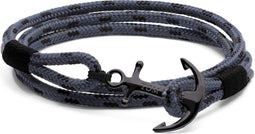 Tom Hope Eclipse Grey Armband (Lengte: 19.50-21.00 cm) - Grijs,Zwart