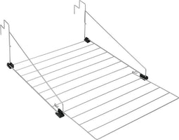Tomado - Droogrek Den Haag - Ophangen aan deur, douchewand of balkon - 9 meter - 5 jaar garantie - Zilvergrijs