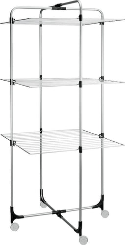 Tomado - Droogtoren Aliseo - 30 meter drooglengte - 3 verdiepingen - 5 jaar garantie - Zilvergrijs