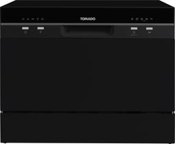 Tomado TDW5501B - Mini vaatwasser - Kleine vaatwasser - Vrijstaand - 6 couverts - 5 programma's - Energieklasse D - Zwart