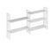 Tomado - Uitbreidingsset wandrek - 1 wit rek, 2 witte planken - Boekenrek