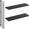 Tomado - Uitbreidingsset wandrek - 1 zwart rek, 2 zwarte planken - Boekenrek