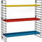 Tomado - Wandrek - Zwart, blauw, geel & rood - Boekenrek - 70x21x68cm - Uitbreidbaar